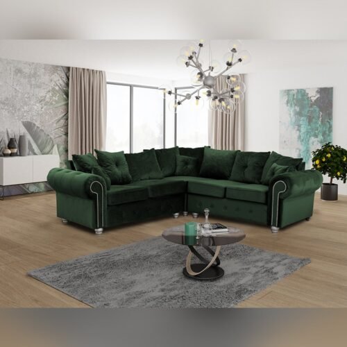 ASHWIN VELVET CORNER SOFA