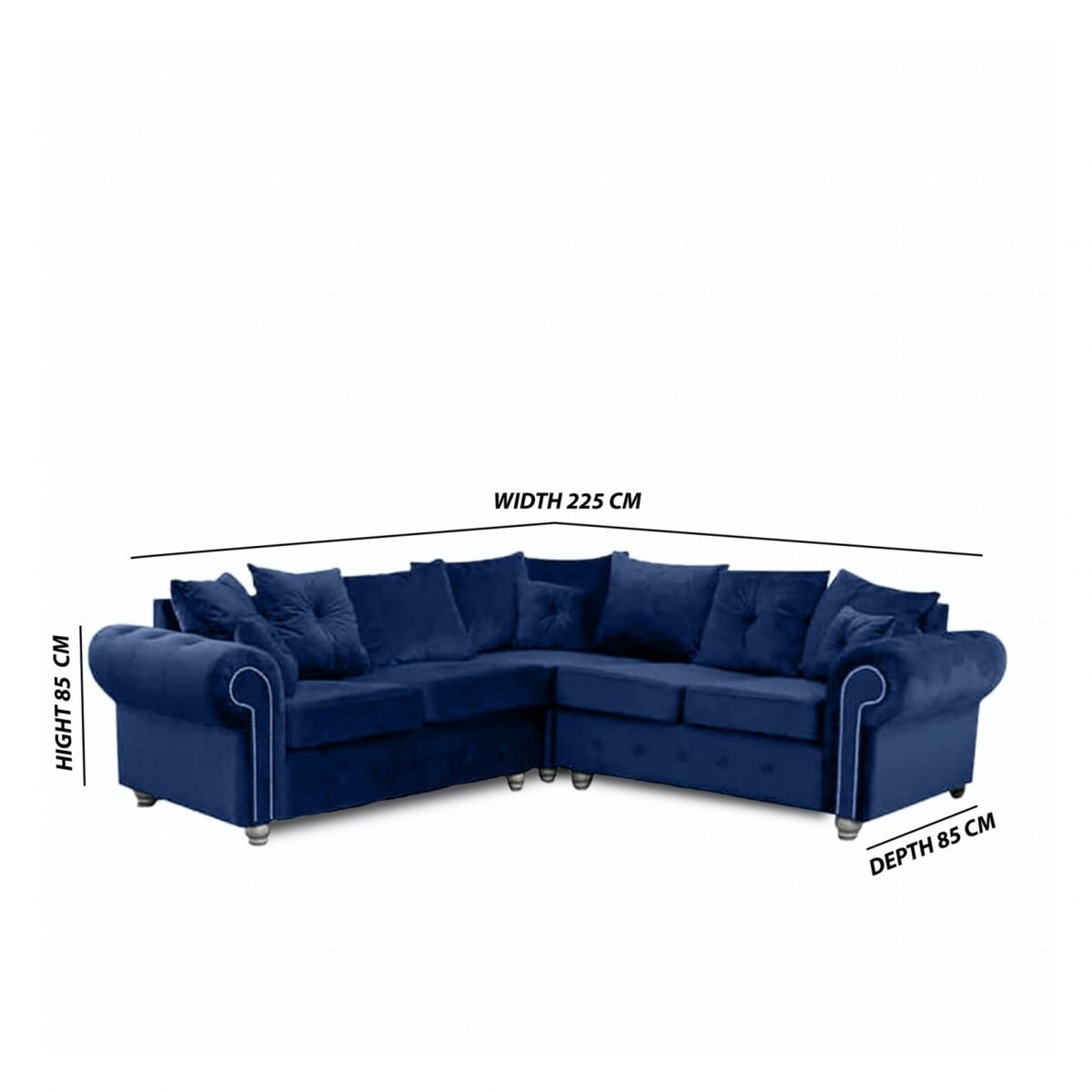 ASHWIN VELVET CORNER SOFA - Image 4