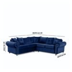ASHWIN VELVET CORNER SOFA - Image 4