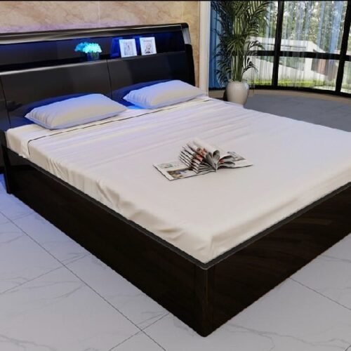 Madrid High Black Gloss Storage Bed