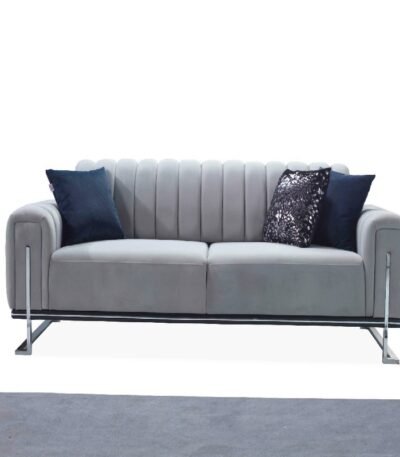 Marshmallow Grey Plush Sofa