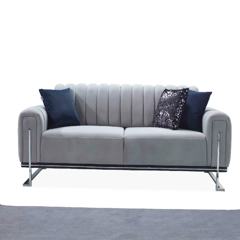 Marshmallow Grey Plush Sofa