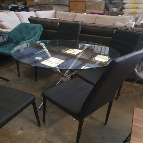 Verto Glass Round Dining Table