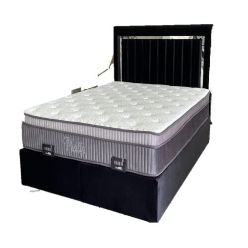 Madrid High Black Gloss Storage Bed