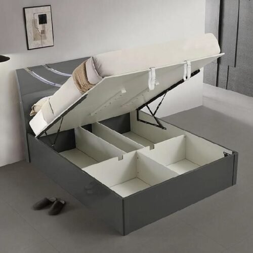 Madrid High Grey Gloss Storage Bed