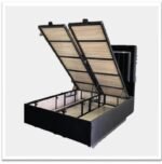 Madrid High Black Gloss Storage Bed - Image 2