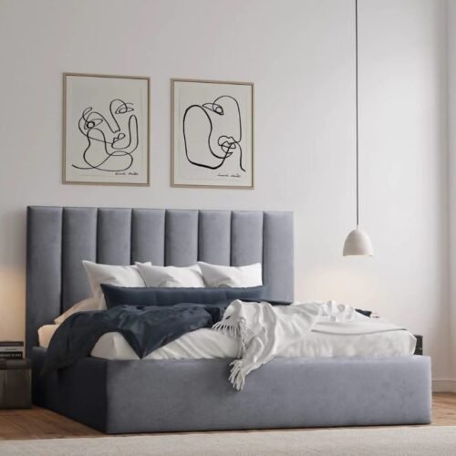 Victoria Grey Plushy Bed