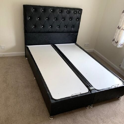 Chicago High Black Gloss Storage Bed
