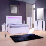 Madrid High White Gloss Storage Bed