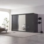 Windsor Brown Sliding Wardrobe 203 cm