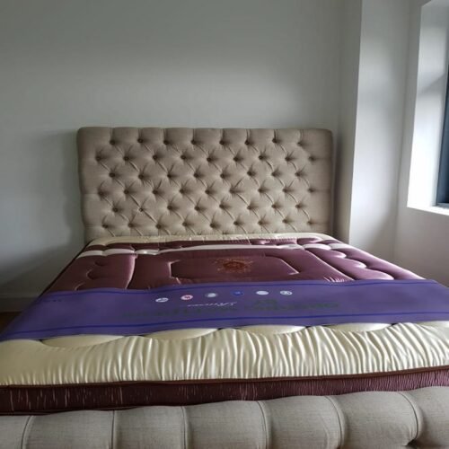 Chicago High Grey Plush Storage Bed