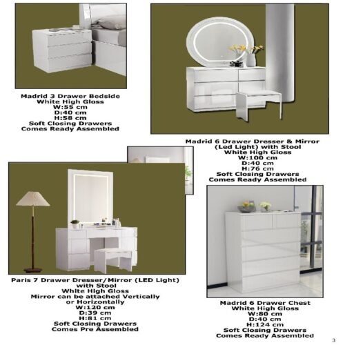 Modern White Dressing Table