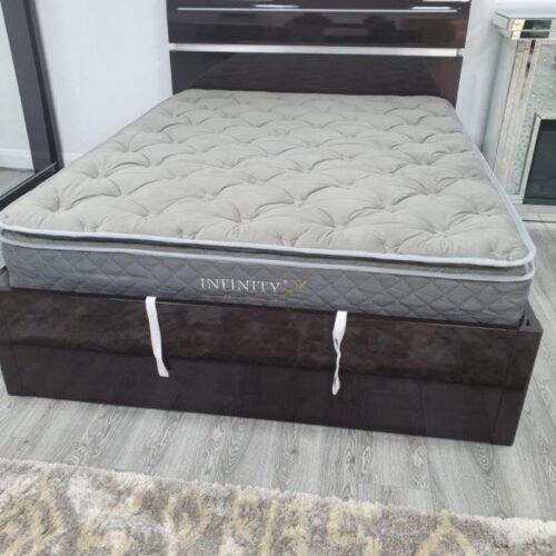 Stanley High Gloss Brown Storage Bed