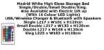 Madrid High White Gloss Storage Bed - Image 2