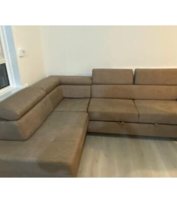 LoungerPro Brown Corner Sofa