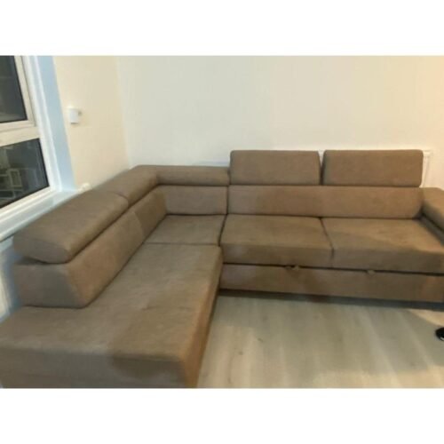 LoungerPro Brown Corner Sofa
