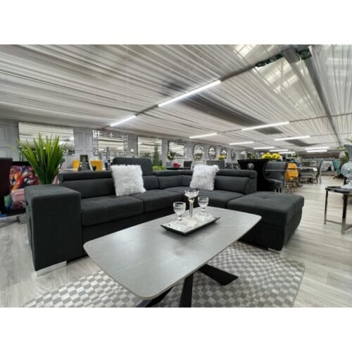 Matisse Black Corner Sofa