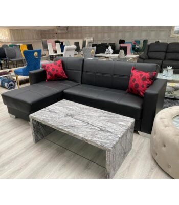 DuoFold Black Corner Sofa