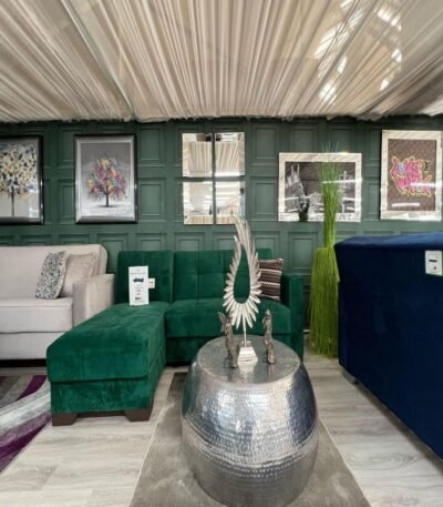 DuoFold Green Corner Sofa