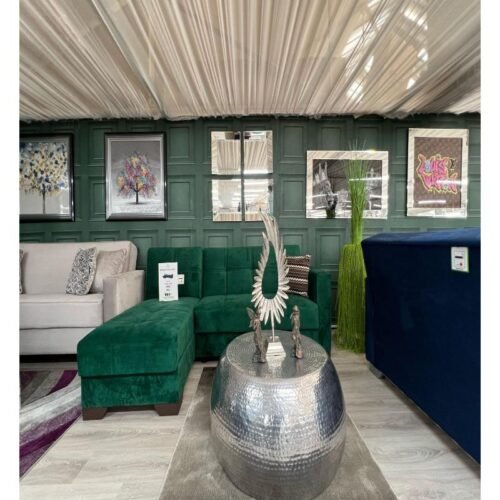 DuoFold Green Corner Sofa