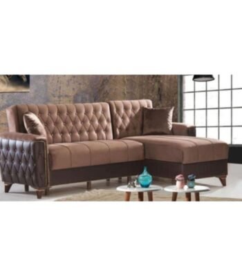 LoungerPro Brown Corner Sofa