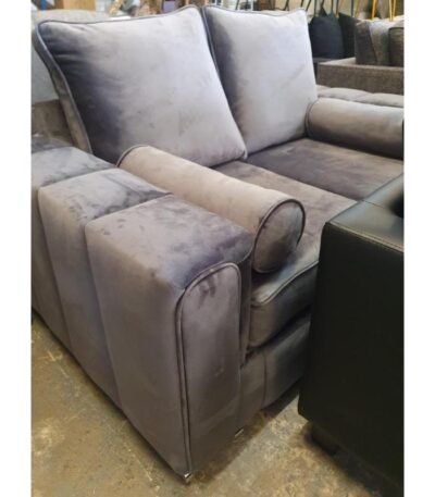 GlideFlex Plush Grey Corner Sofa