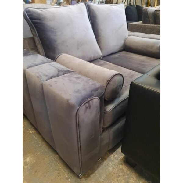 GlideFlex Plush Grey Corner Sofa