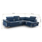 Recliner Blue Corner Sofa