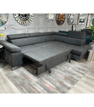 Mobix Black Corner Sofa