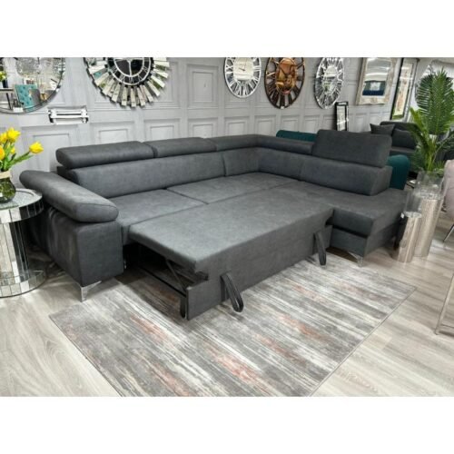 Mobix Black Corner Sofa
