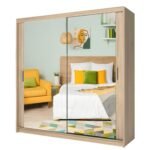 Chicago Sliding Mirror Wardrobe - All Sizes and Colors - Image 3