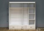 Florence High Gloss Sliding Mirrored Door Wardrobe - Image 10